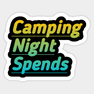 Camping night spends Sticker